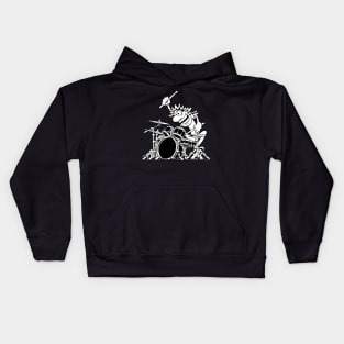 Crazy Drummer Cartoon Illustration Kids Hoodie